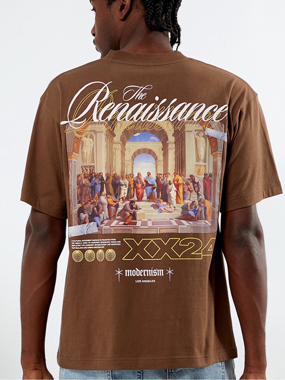 Chocolate Brown Renaissance Graphic Tee!! Excellent quality!! L